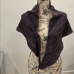 Hand-knitted Melange Shawl